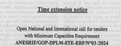 Time extension notice