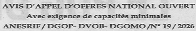 Avis d'appels d'offres