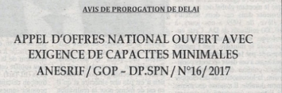 avis de prorogation de delai