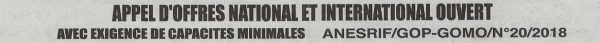 Avis d'appels d'offres