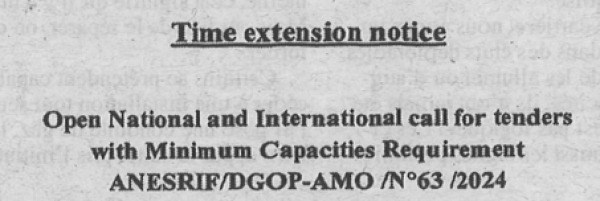 Time extension notice