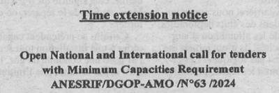 Time extension notice