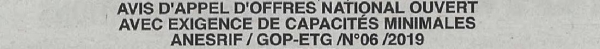 Avis d'appels d'offres