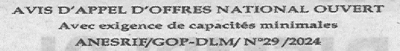 Avis d'appels d'offres