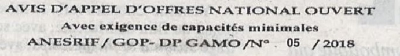 Avis d'appel d'offres