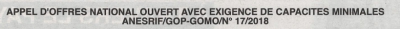 Avis d'appel d'offres