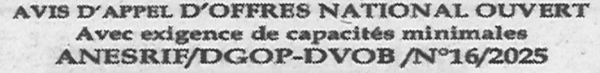 Avis d'appels d'offres