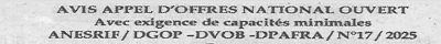 Avis d'appels d'offres