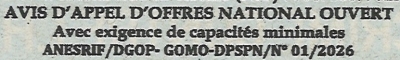 Avis d'appels d'offres