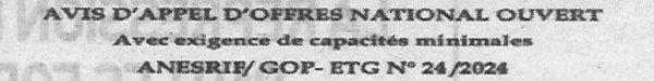 Avis d'appels d'offres
