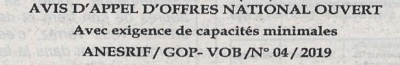 Avis d'appels d'offres