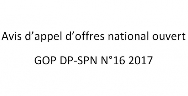Avis d&rsquo;appel d&rsquo;offres national ouvert
