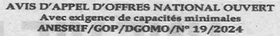 Avis d'appels d'offres
