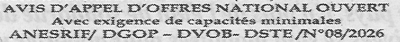 Avis d'appels d'offres