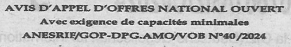 Avis d'appels d'offres